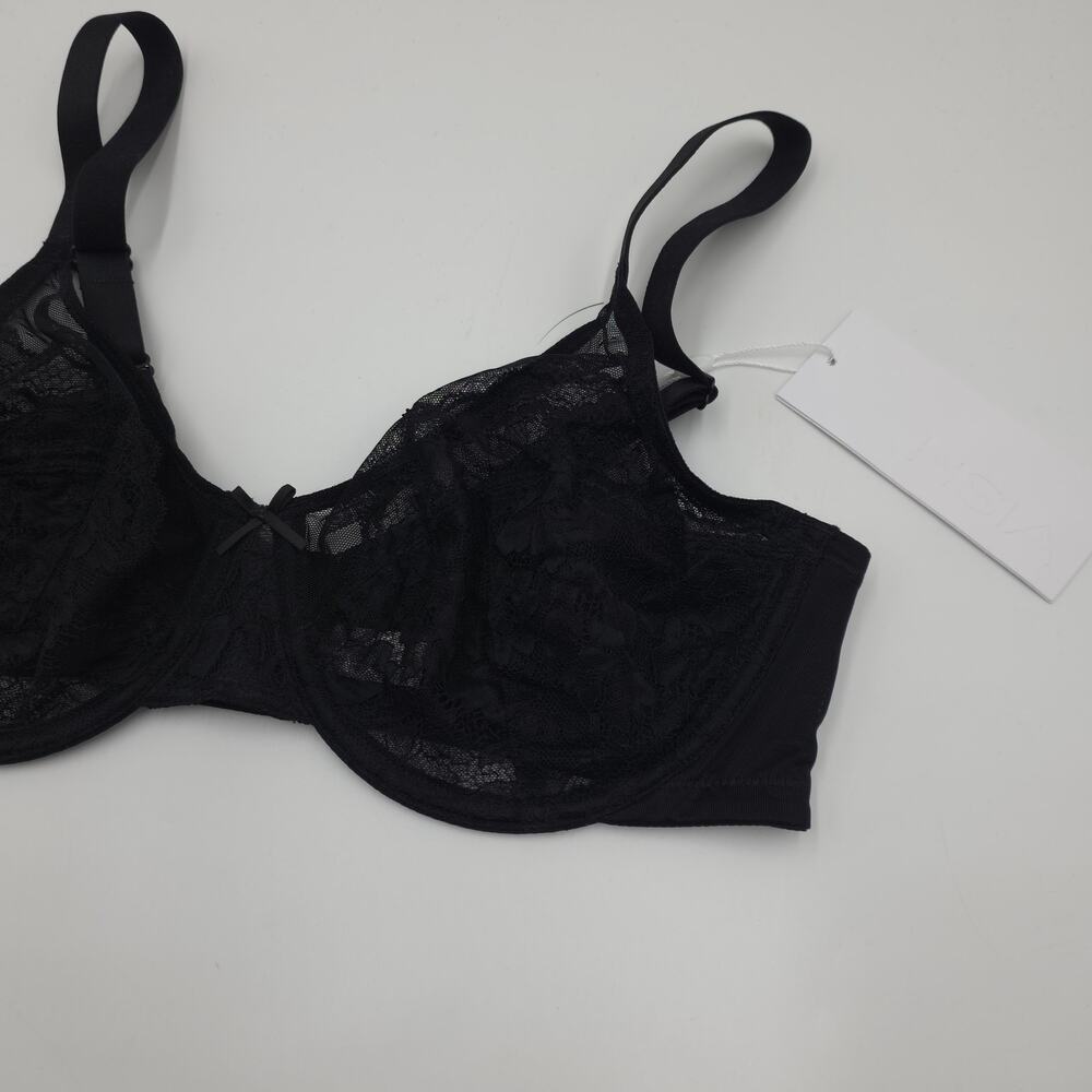 HSIA Bundle of Two Enchante Unlined Lace Underwire Bra in White Black Size 40H - Picture 3 of 10